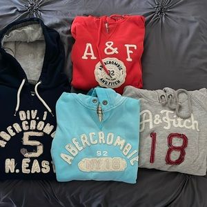 Abercrombie & Fitch hoodies! 🔵🩵🔴🩶